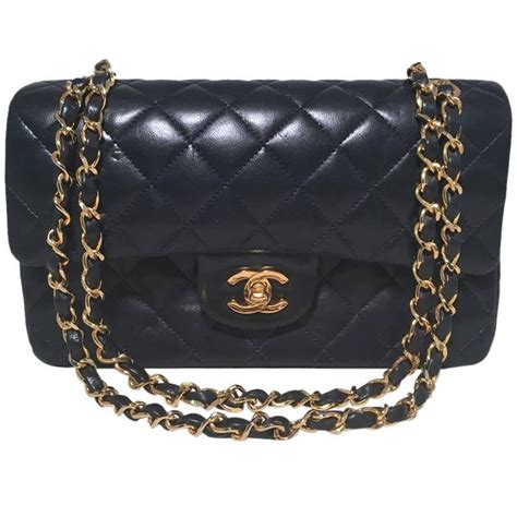 chanel navy and black bag|vintage navy blue chanel bag.